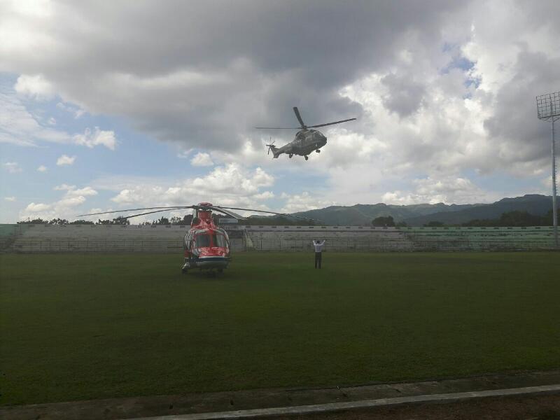 Helikopter Mendarat Darurat di Parepare, Penumpangnya Menteri dan Gubernur