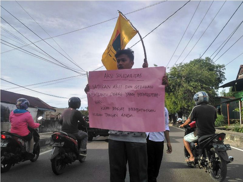 PMII Parepare dan HMI Komisariat PGSD Galang Dana Buat Penderita Katup Jantung