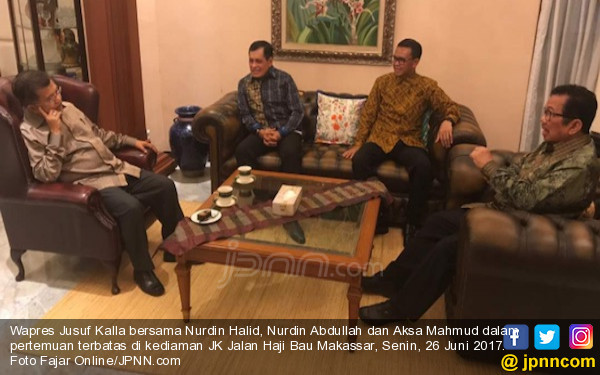 Jusuf Kalla dan Aksa Mahmud Pertemukan Dua Cagub Sulsel