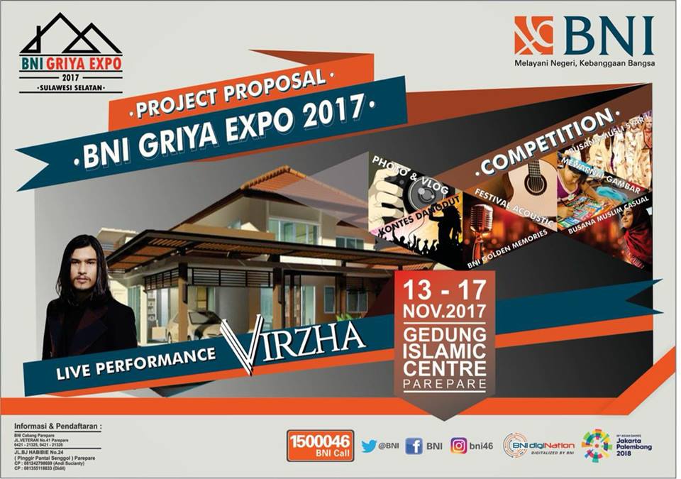 Hadirkan Virzha, BNI Griya Expo 2017 Digelar di Parepare