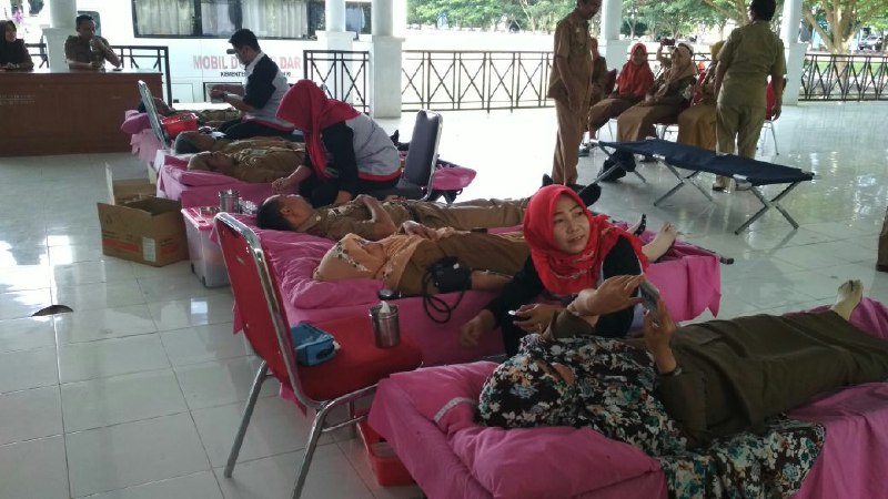 HUT Korpri, Ratusan ASN Pemkab Sidrap Ikut Donor Darah