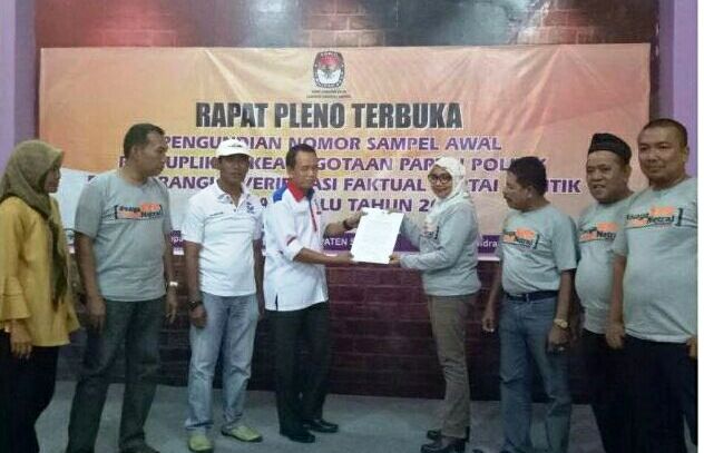 Perindo Sidrap Ikuti Pleno Terbuka Pengundian Nomor Sampel Keanggotaan Parpol