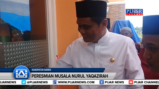 Bupati Barru Suardi Saleh meresmikan penggunaan Musala Nurul Yaqazirah di Desa Lawallu, Kecamatan Soppeng Riaja, Kabupaten Barru.