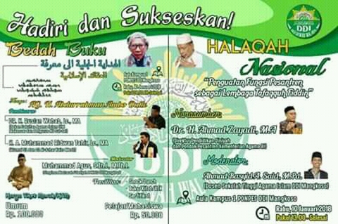 Besok, Ada Bedah Buku Karya AGH Ambo Dalle di Ponpes DDI Mangkoso Barru