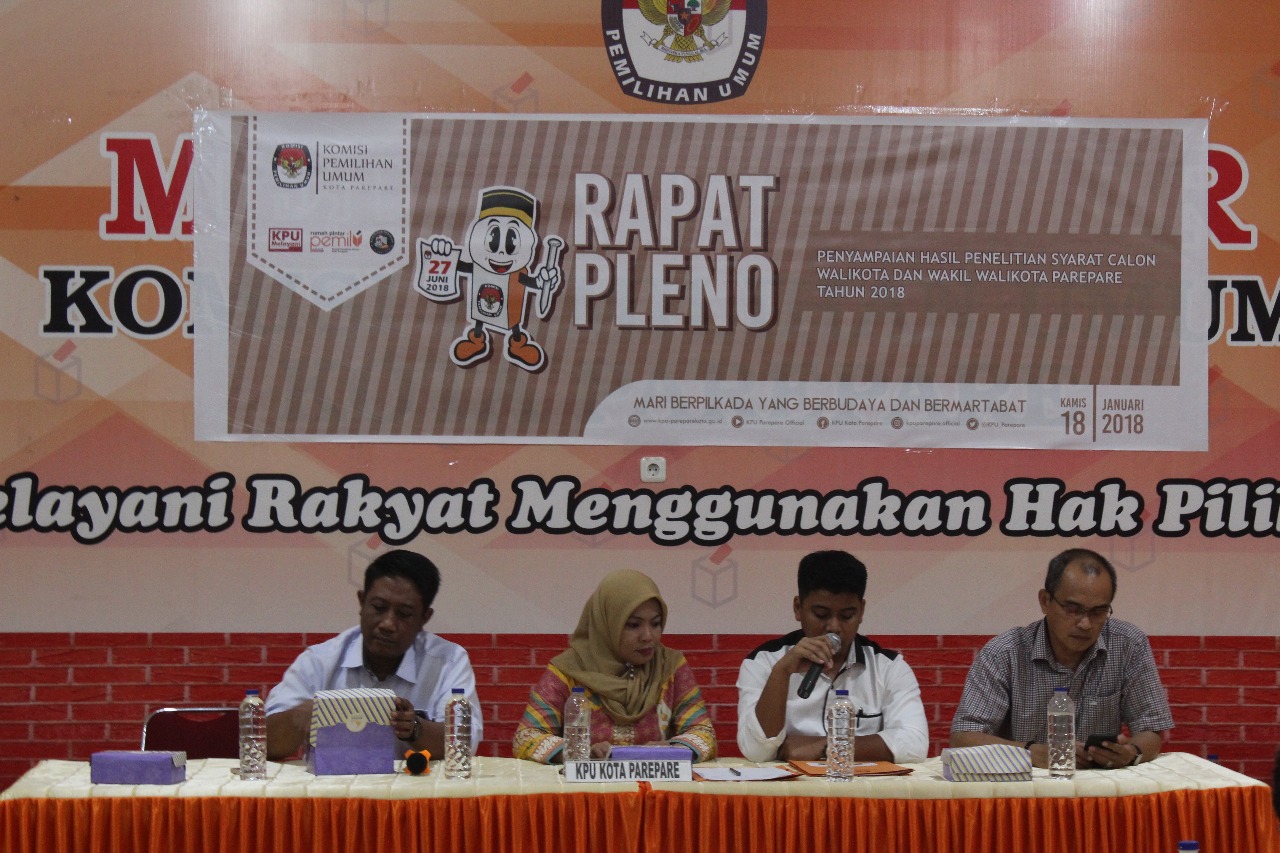 KPUD Parepare Beri Waktu Dua Hari Lengkapi Berkas Pendaftaran Bagi Bapaslon