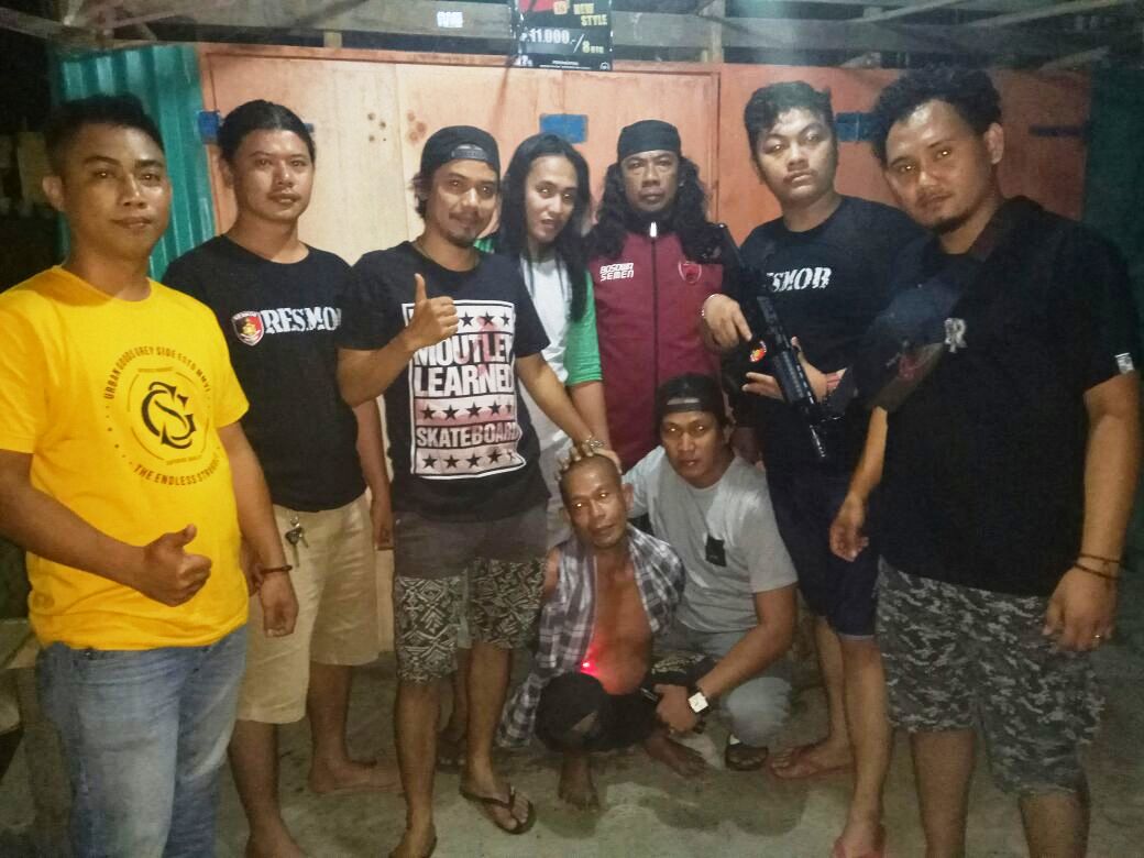 Polres Barru menangkap Anwar yang berperan masuk ke rumah korban dan langsung  membekap dan melakban muka dan mulut Eti (27) yang merupakan tante Hanun, bocah 18 bulan yang diculik di Makassar.  --foto :  istimewa--