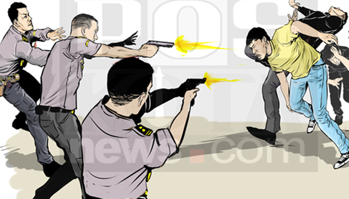 Ilustrasi ditembak polisi