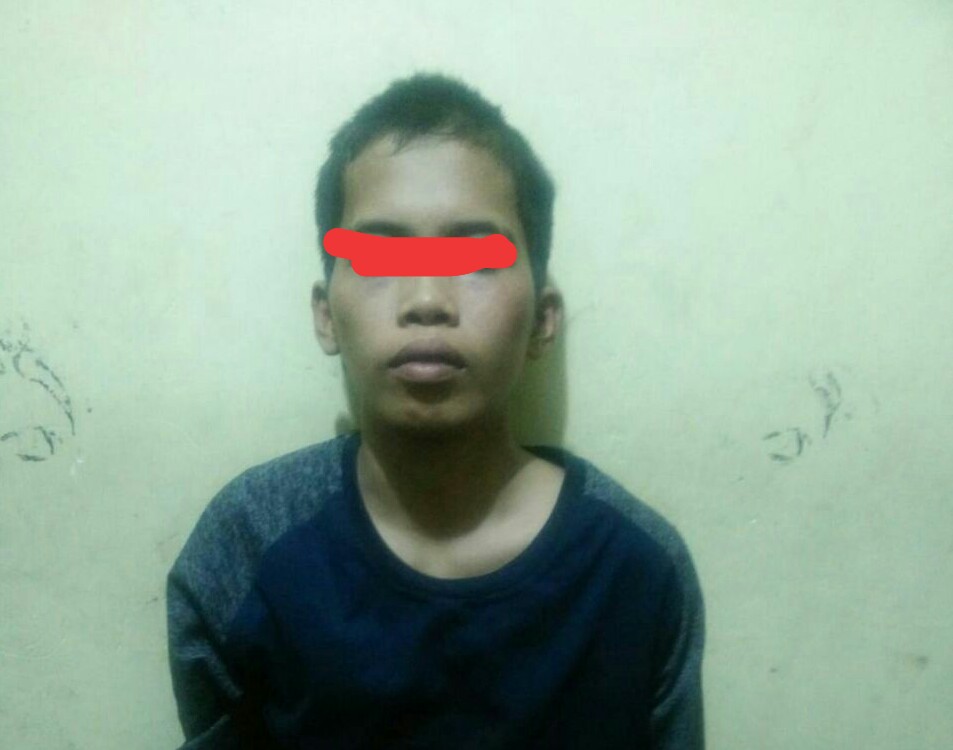 Arliana alias Angga (20) ditangkap Tim bandit Polres Gowa usai melarikan diri dari sel tahanan Polsek Pallangga.(ist)