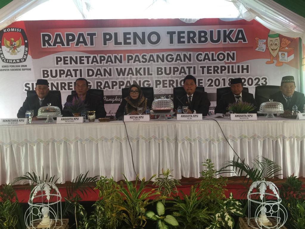 KPU Tetapkan Dollah Mando-Mahmud Yusuf Sebagai Bupati dan Wakil Bupati Terpilih Sidrap