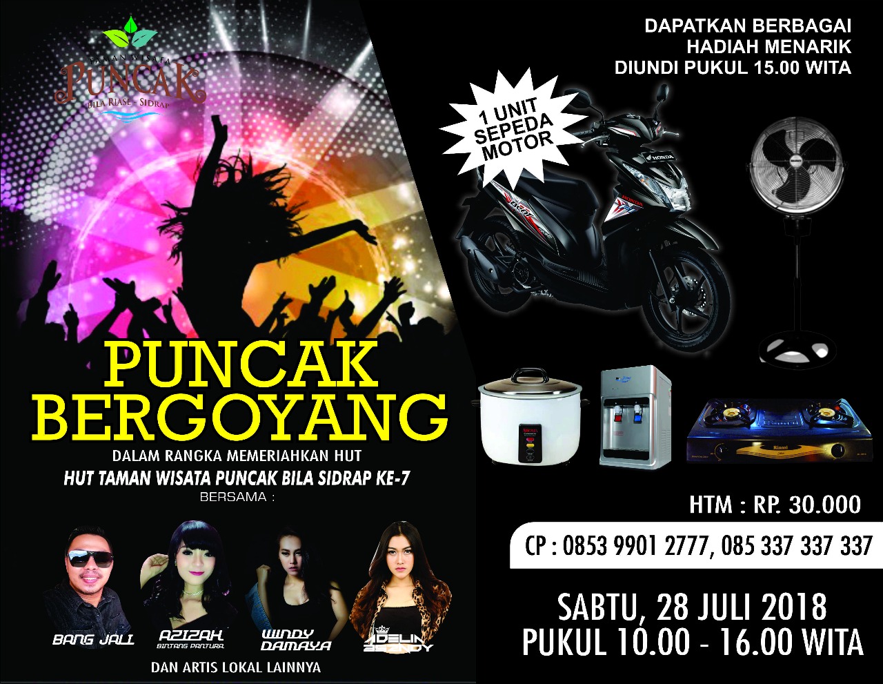 Akhir Pekan, Taman Wisata Puncak Bila Digoyang Artis Ibu Kota