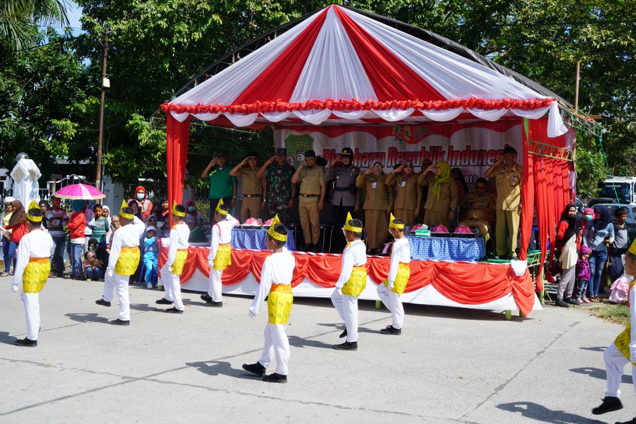 Semarakkan HUT RI, 31 SD di Maritengngae Sidrap Ikut Gerak Jalan