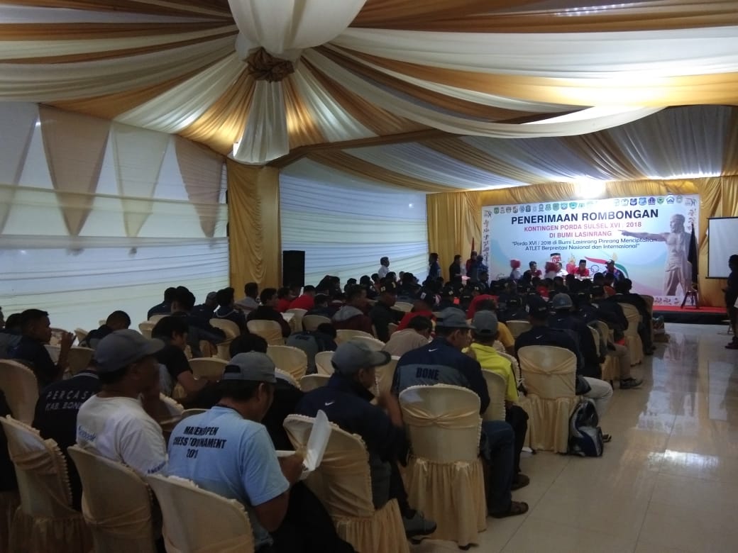 Kontingen Atlet Porda Bone Tiba Pertama di Pinrang