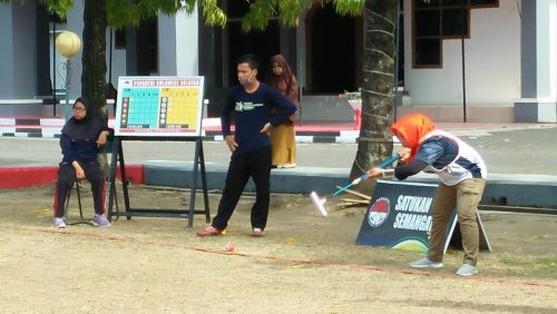 Peserta Cabor Eksebisi Gateball Bersaing Rebut Medali
