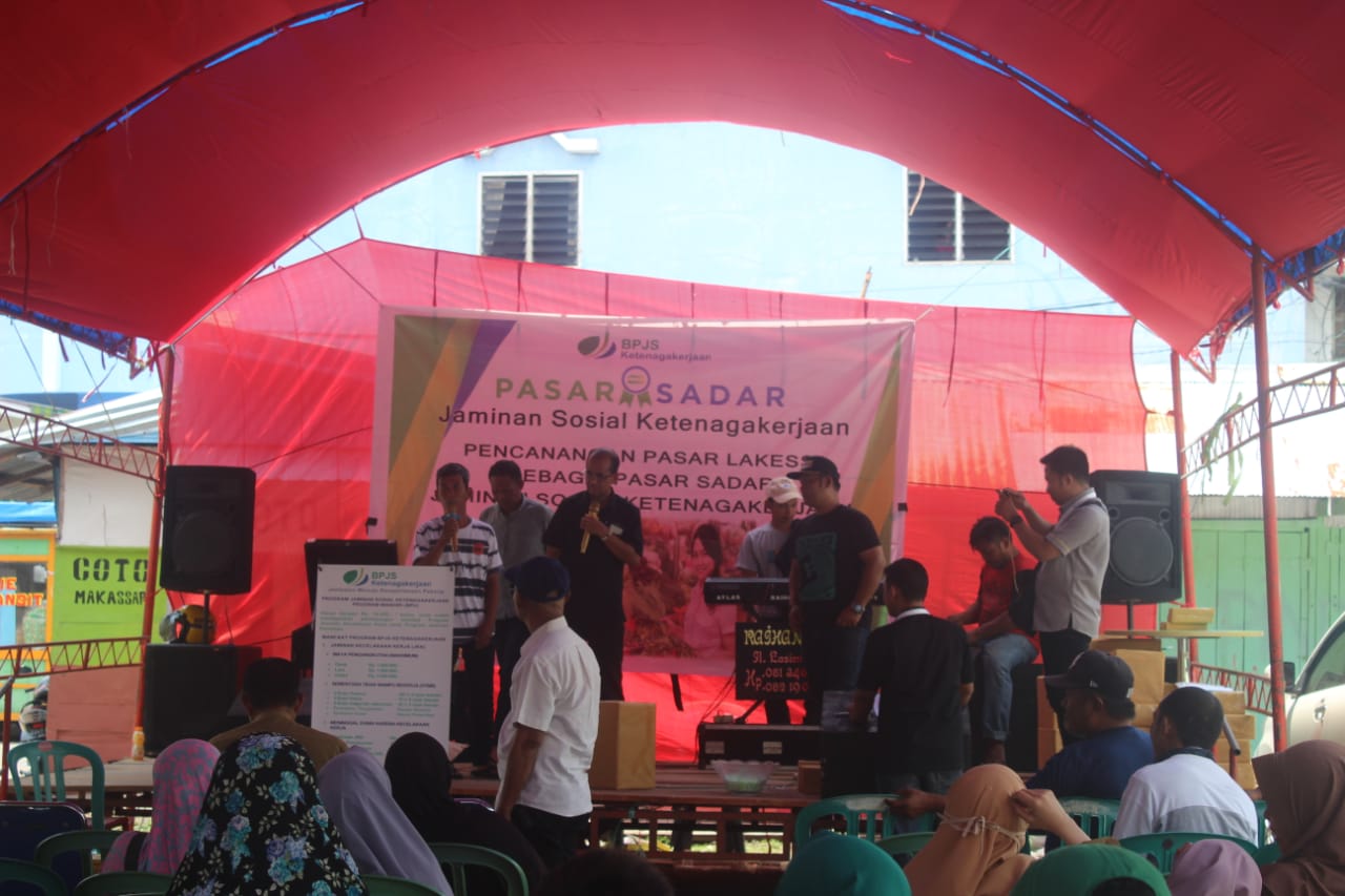 Pasar Lakessi Parepare Ditunjuk sebagai Pasar Sadar BPJS Ketenagakerjaan