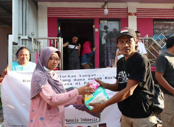 Yayasan Manusia Indonesia Sisir Kota Palu Salurkan Bantuan