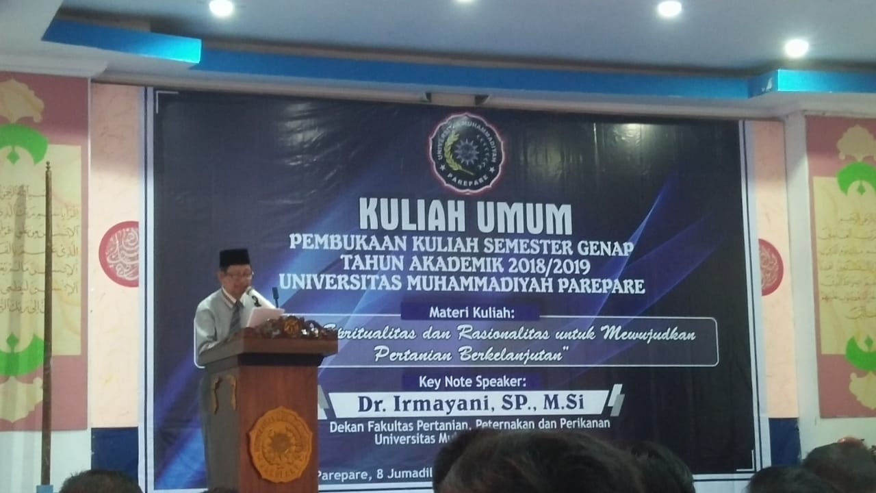 Buka Kuliah Umum, Rektor UM Parepare Harap Civitas Akademik Inovatif dan Kreatif
