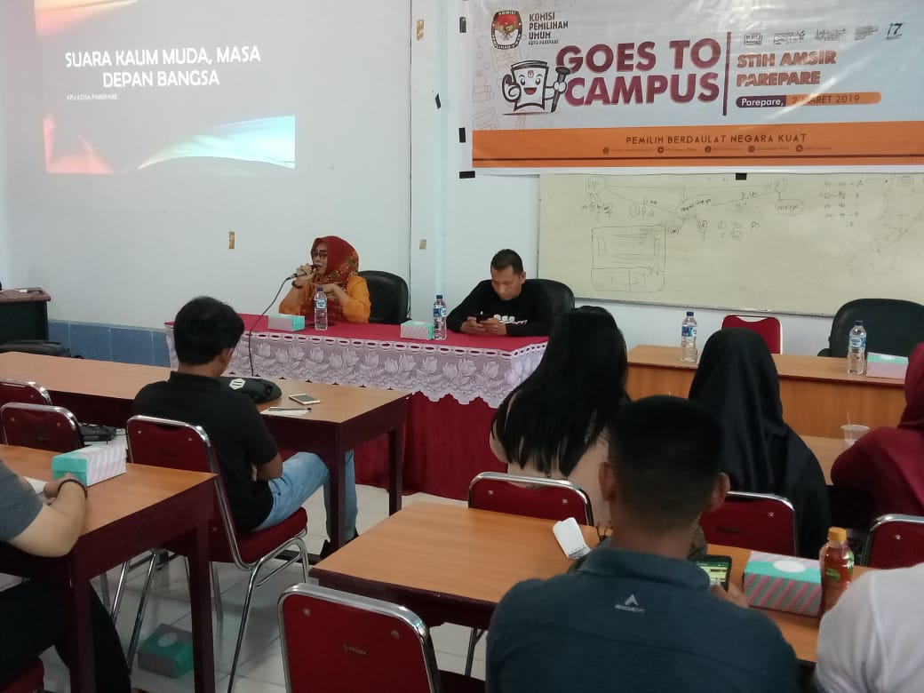 Goes To Campus, KPU Parepare Sosialisasi di STIH Amsir