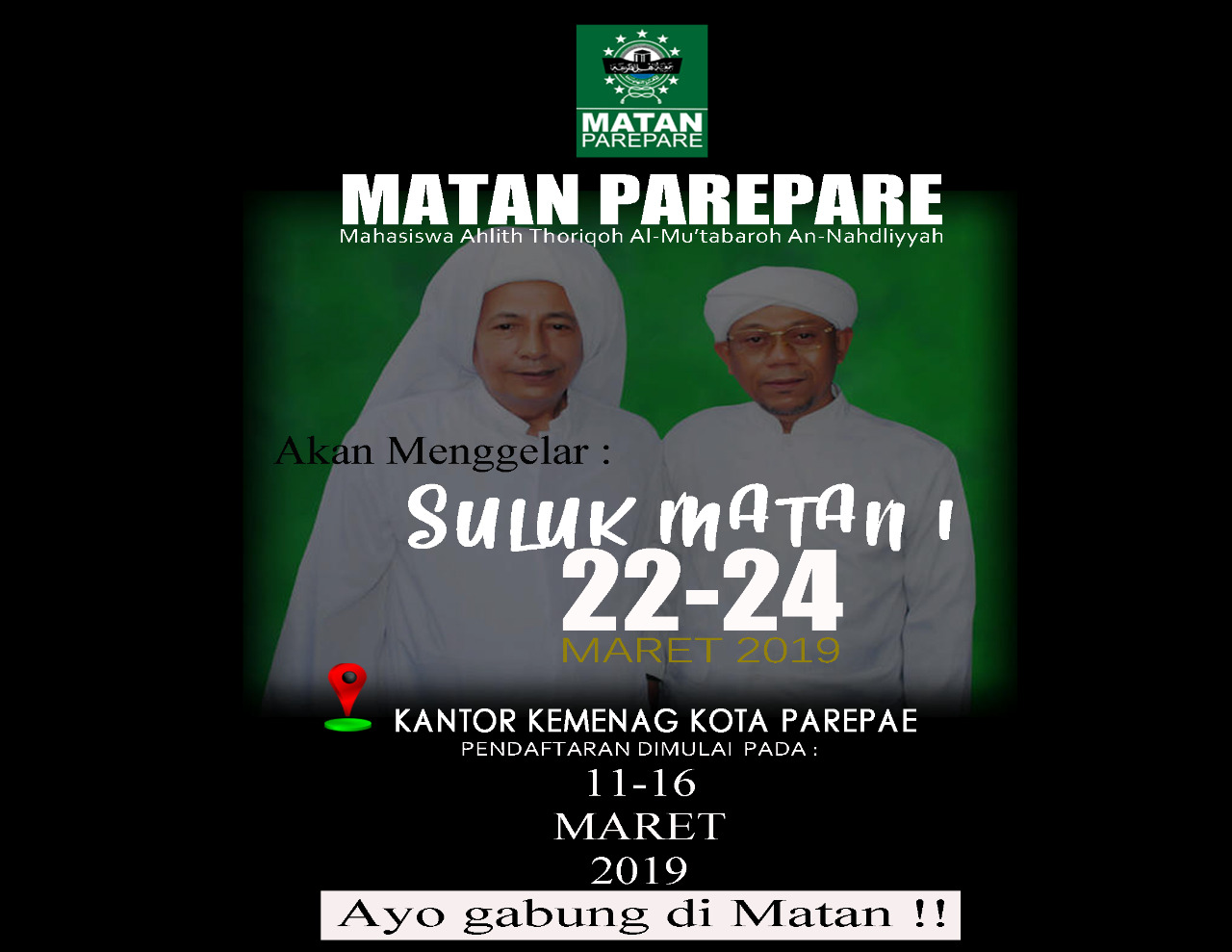 Matan Bakal Gelar Suluk I Angkatan Pertama di Aula Kemenag Parepare