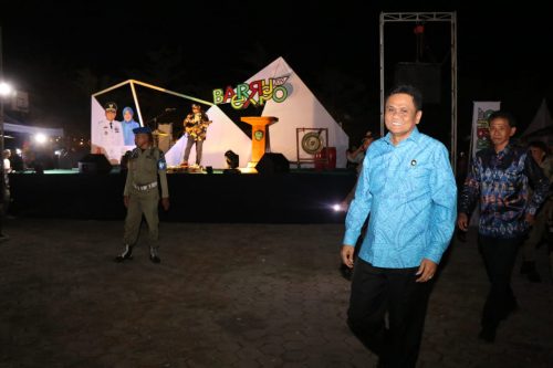 Bupati Barru Suardi Saleh saat menghadiri pembukaan Barru Expo.