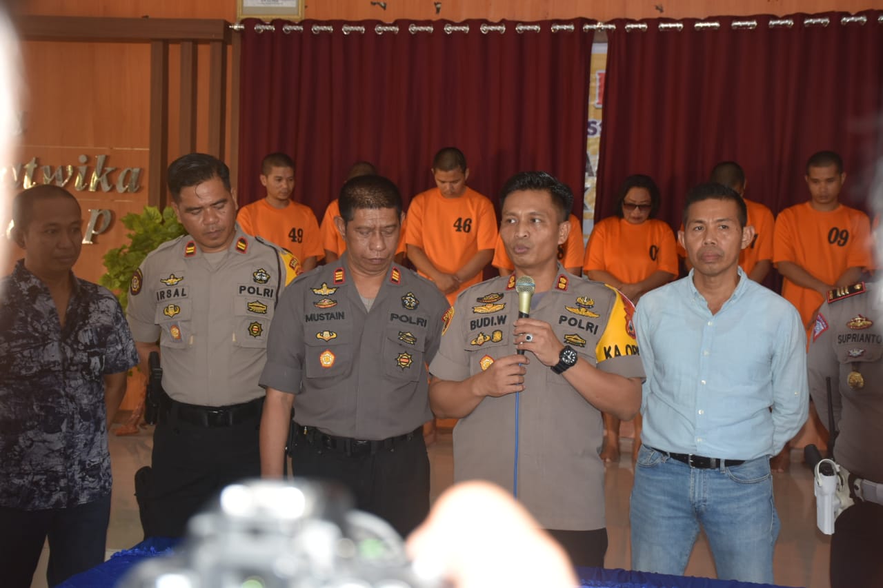 Satu Bulan, Polres Sidrap Amankan 56 Tersangka Kasus Narkoba