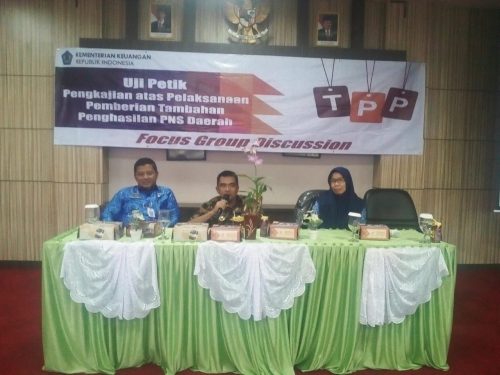 Pemkab Sidrap ikut acara Focus Group Discussion (FGD) terkait rencana penambahan penghasilan pegawai di Dirjen Kementerian Keuangan di Makassar, Kamis, (17/10/2019).