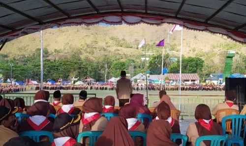 Bupati Enrekang, Muslimin Bando membuka kegiatan pramuka di Baraka, Kamis, 10 Oktober 2019.