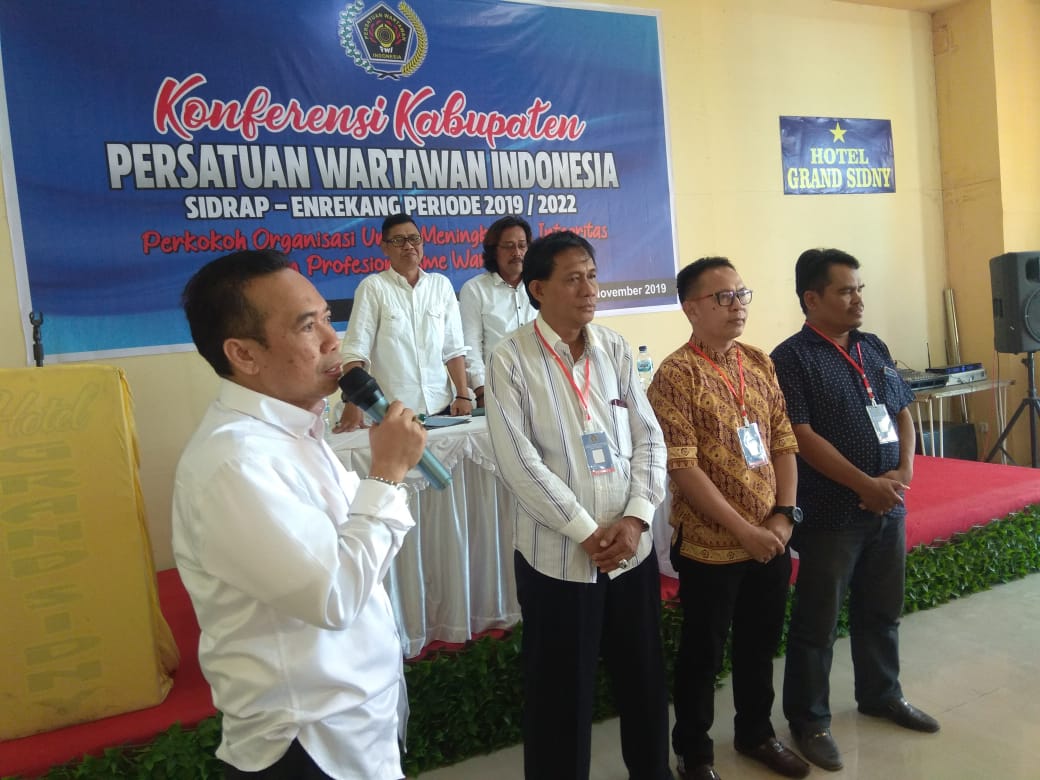 Aklamasi, Edy Basri Ketua PWI Sidrap-Enrekang 2019-2022