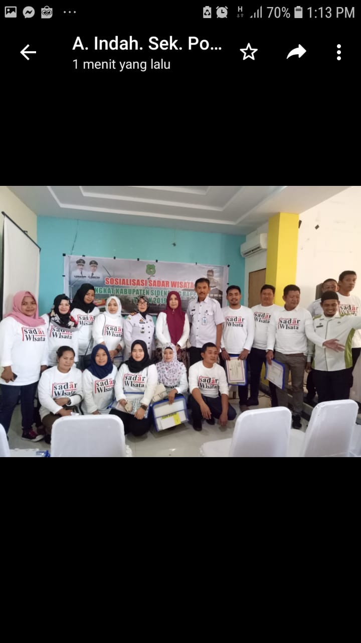 Dinas Porapar Sidrap Sosialisasi Sadar Wisata, Ini Tujuannya
