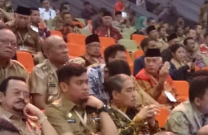 Bupati Sidrap, H Dollah Mando bersama sejumlah kepala daerah saat menghadiri Rakornas Forkopimda di Jakarta, Rabu (13/11/2019).
