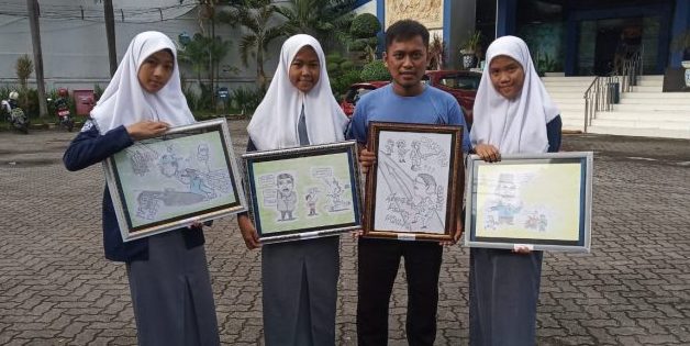 SMK 9 Pinrang Ikut Lomba Karikatur Tingkat Sulsel, Optimis Raih Juara