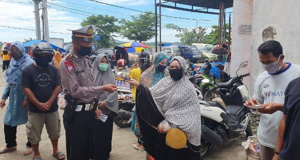 Hadang Corona, Satlantas Polres Pinrang Gelar Operasi