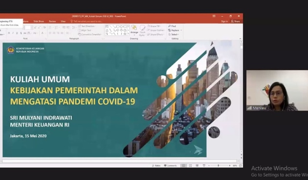 Menkeu Paparkan Implementasi Ekonomi Makro dengan Kebijakan Masa Pandemi COVID-19