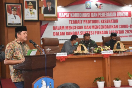 Samakan Persepsi Penangan Covid-19 Masa Pilkada, Kesbangpol Soppeng Gelar Rakor