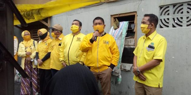 Golkar Parepare Siap Perjuangkan Korban Kebakaran Dapat Bantuan Bedah Rumah