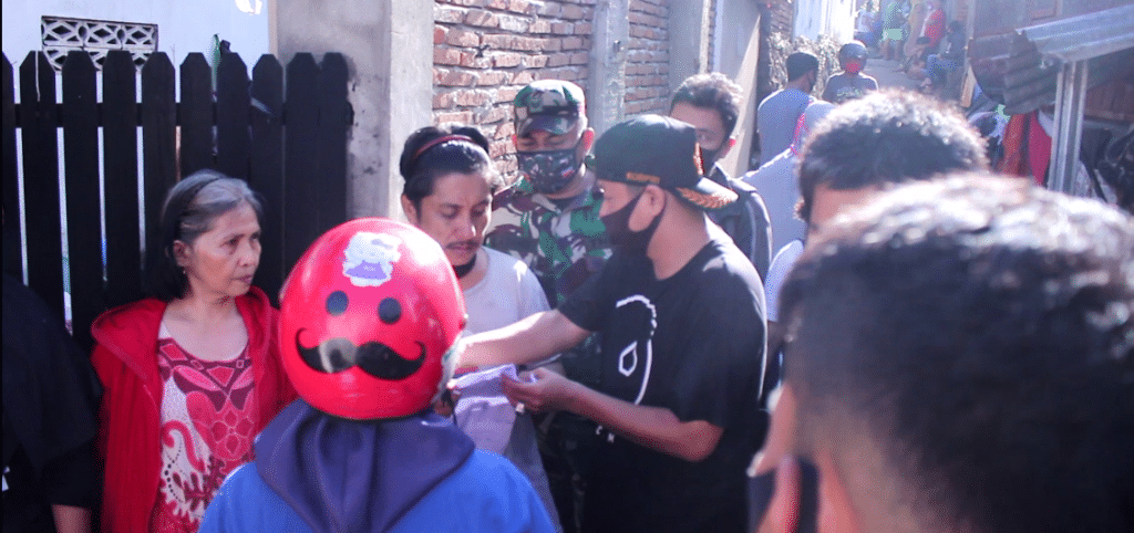 Suasana pendataan korban kebakaran di area Kubur Datu, Kota Parepare. 