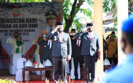 Upacara Peringati Korban 40 Dibu Jiwa Digelar Pemprov Sulsel Dengan Penerapan Prokes
