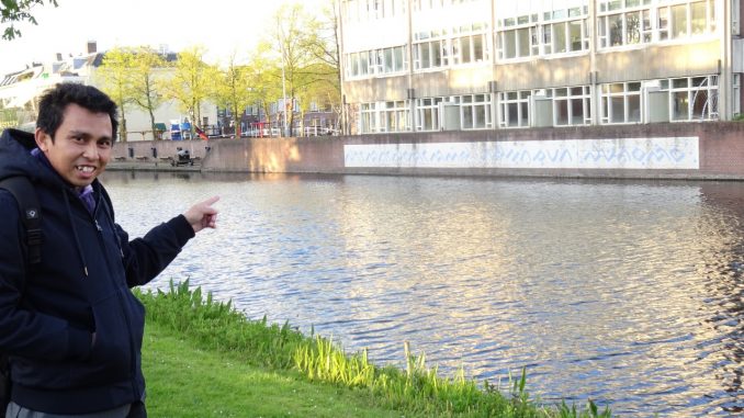 Andi Bahri saat berada di Laiden, Belanda.