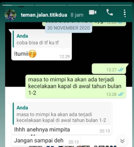 Sriwijaya Air 182 Hilang, Pemuda Parepare Ini Mengaku Pernah Mimpi November 2020