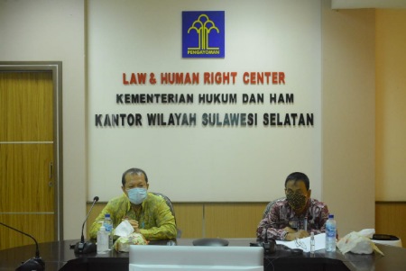 Kakanwil Kemenkumham Sulsel Hadiri Rapat Persiapan Program BPHN 2021