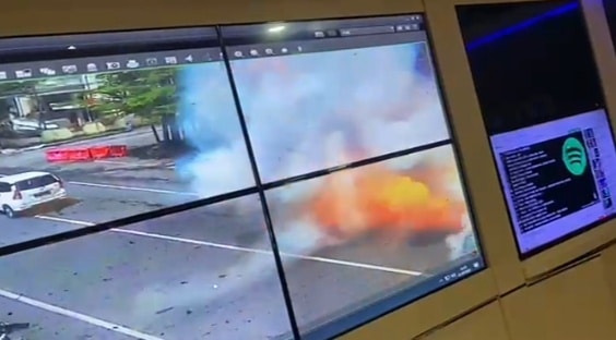 Bom Meledak di Makassar, Terekam CCTV