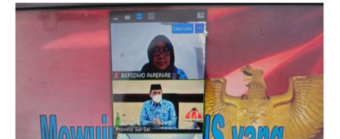 BKPSDMD Parepare Hadiri Pengukuhan Dewan Pengurus KORPRI Sulsel Secara Virtual