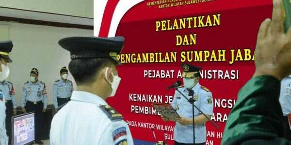 Kakanwil Kemenkumham Sulsel Harap Pejabat Lapas yang Baru Dilantik Jaga Integritas