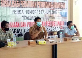 Anggota Komisi I DPRD Parepare Satriya Sosialisasikan Perda Penyelenggaraan dan Pengelolaan Perpustakaan