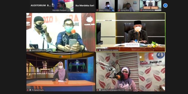 Wali Kota Parepare Live Zoom Interaktif Dengan Masyarakat