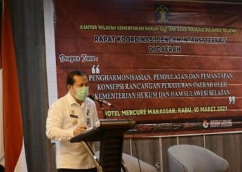 Kanwil Kemenkumham Sulsel Harmonisasi 45 Ranperda, Lutim Terbanyak