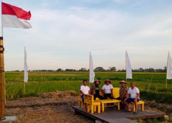 Makan di Tepi Sawah, Sekjend DPP Pemuda Tani HKTI Bicara Potensi Pertanian Sidrap