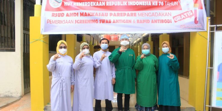 Layani Screening dan Swab Gratis, Cara RSUD Andi Makkasau Parepare Semarakkan HUT RI Ke-76