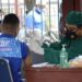 Proses vaksinasi bagi Warga Binaan Pemasyarakatan (WBP) Lapas Kelas I Makassar, Jumat(24/9/2021).