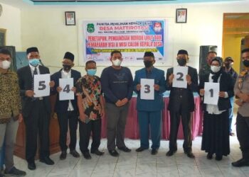 Nomor Urut Dicabut, Pilkades Mattirotasi Diikuti 5 Calon