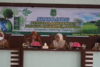 Bidik Kembali Adipura, Dinas Lingkungan Hidup Sidrap Sosialisasi Pengelolaan Sampah